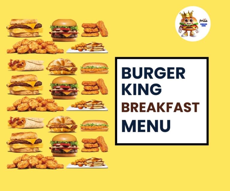 Burger King Breakfast Menu